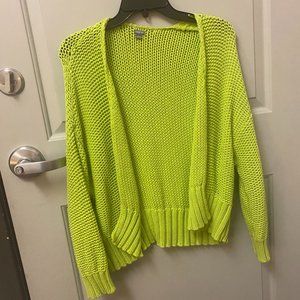 Aerie Neon Green Cardigan